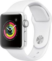 Apple Watch Series 3 (GPS) 38mm Aluminum Case with White Sport Band – Silver Aluminum  <strike><span style="color:red">$199.00</span></strike>   Now <span style="color:green">$149.90</span>