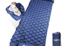 Inflatable Camping Sleeping Pad with Built-in Pump