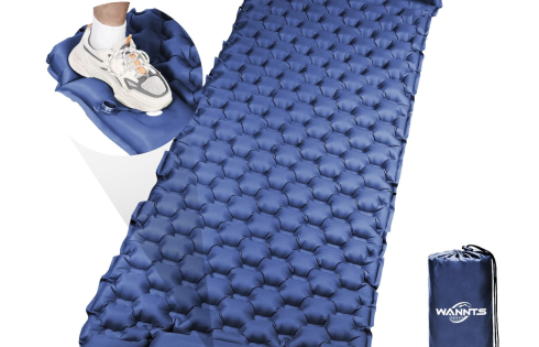 Inflatable Camping Sleeping Pad with Built-in Pump