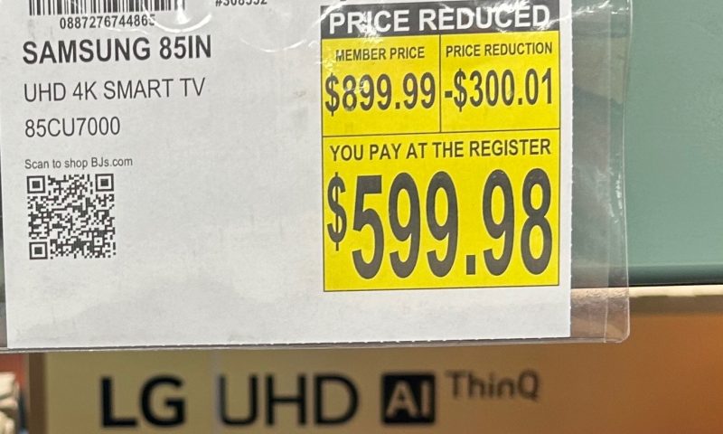 85inch TV for $599