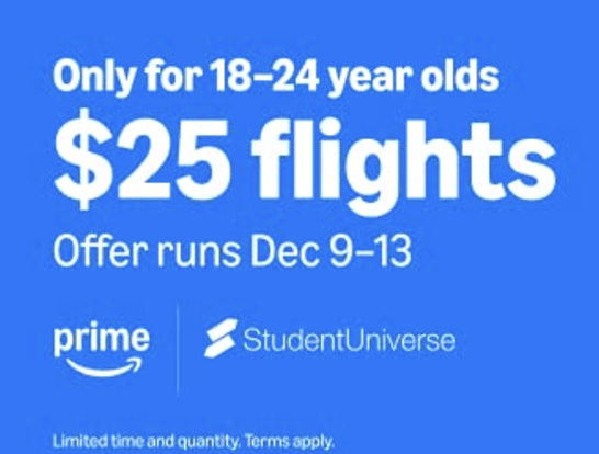 Limited-Time Offer: $25 Holiday Flights—Available While Supplies Last (Starting Dec. 9)