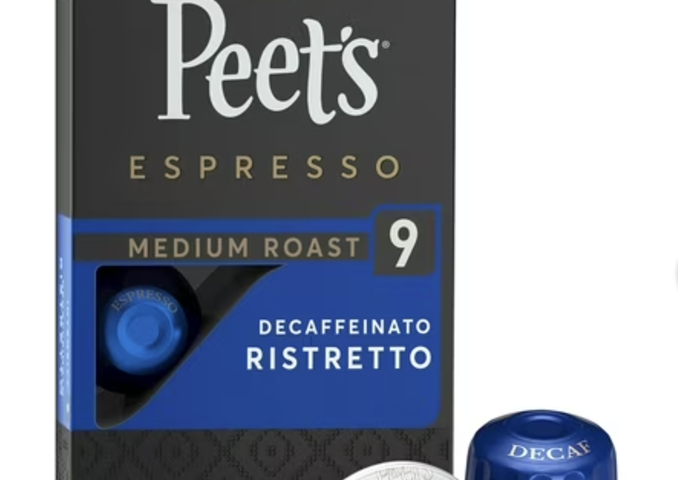 Peet’s Coffee Espresso Capsules $5