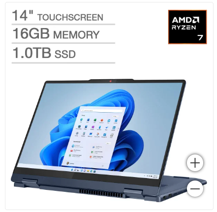 Lenovo Ideapad 5 14 2-in-1 Touchscreen Laptop – AMD Ryzen 7 8840HS – WUXGA (1920 x 1200) – Windows 11 price was $699.9 -> $599.9