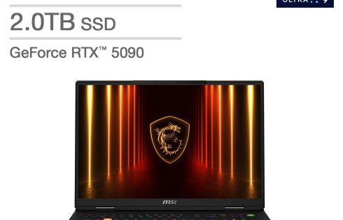 MSI Raider 18 HX 18 Gaming Laptop – Intel Core Ultra 9 285HX – NVIDIA RTX 5090 – 2560×1600 – Windows 11 – 64GB RAM – 2TB SSD price was $3899.99 $3599.99